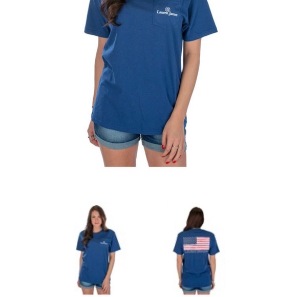 Lauren James Magnolia Flag T Shirt - Picture 1 of 5